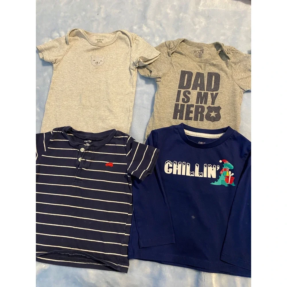 Carter's Children's Place Falls Creek Toddler Boy Tops Bundle 18M 24M bundle of4